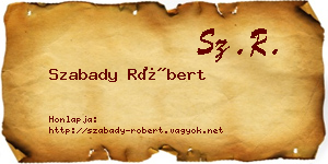 Szabady Róbert névjegykártya